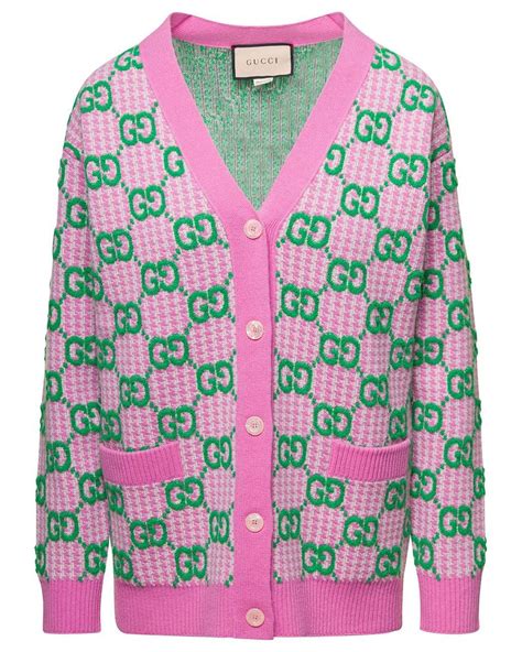 pink green gucci|gucci pink and green cardigan.